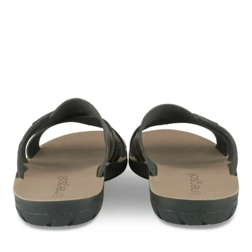 Mules Confort NOIR Homme Motif Uni A Enfiler