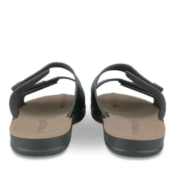 Mules Confort NOIR Homme Motif Uni Scratch