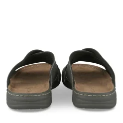 Mules Confort NOIR Homme Motif Uni A Enfiler