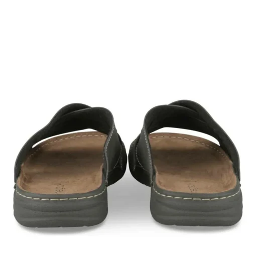 Mules Confort NOIR Homme Motif Uni A Enfiler