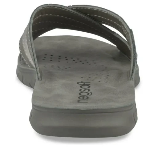 Mules Confort NOIR Homme Motif Uni A Enfiler