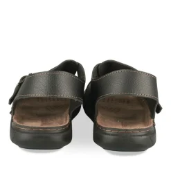 Mules Confort NOIR Homme Motif Uni A Enfiler
