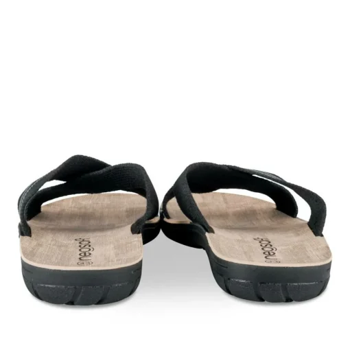 Mules Confort NOIR Homme Motif Uni A Enfiler