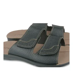 Mules Confort NOIR Homme Motif Uni Scratch
