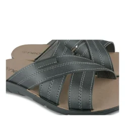 Mules Confort NOIR Homme Motif Uni A Enfiler