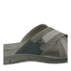 Mules Confort NOIR Homme Motif Uni A Enfiler