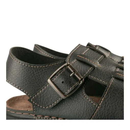 Mules Confort NOIR Homme Motif Uni A Enfiler