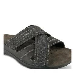 Mules Confort NOIR Homme Motif Uni A Enfiler