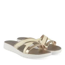 Mules Confort OR Femme Motif Uni A Enfiler