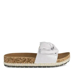 Mules Corde ARGENT Femme Motif Uni A Enfiler