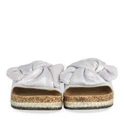 Mules Corde ARGENT Femme Motif Uni A Enfiler