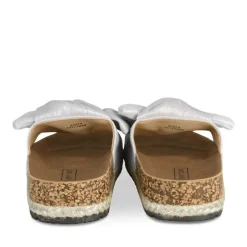 Mules Corde ARGENT Femme Motif Uni A Enfiler