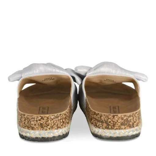 Mules Corde ARGENT Femme Motif Uni A Enfiler
