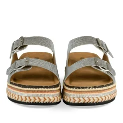 Mules Corde ARGENT Femme Motif Paillettes A Enfiler