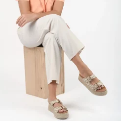 Mules Corde BEIGE Femme A Enfiler
