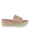 Mules Corde BEIGE Femme Motif Paillettes A Enfiler
