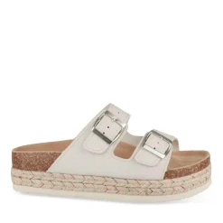 Mules Corde BEIGE Femme Motif Uni A Enfiler