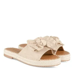 Mules Corde BEIGE Femme Motif Uni A Enfiler