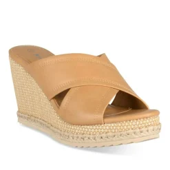 Mules Corde BEIGE Femme Motif Uni A Enfiler