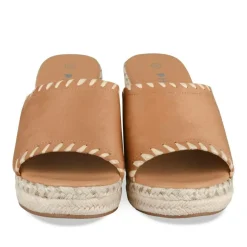 Mules Corde BEIGE Femme Motif Uni A Enfiler