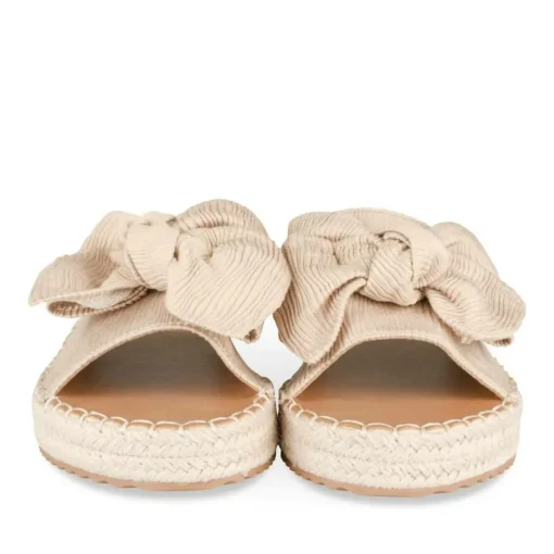 Mules Corde BEIGE Femme Motif Uni A Enfiler