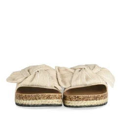 Mules Corde BEIGE Femme Motif Rayures A Enfiler