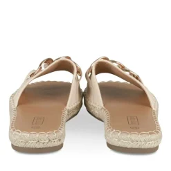 Mules Corde BEIGE Femme Motif Chaîne A Enfiler