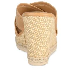 Mules Corde BEIGE Femme Motif Uni A Enfiler