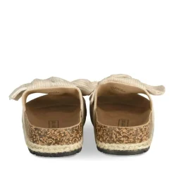 Mules Corde BEIGE Femme Motif Rayures A Enfiler
