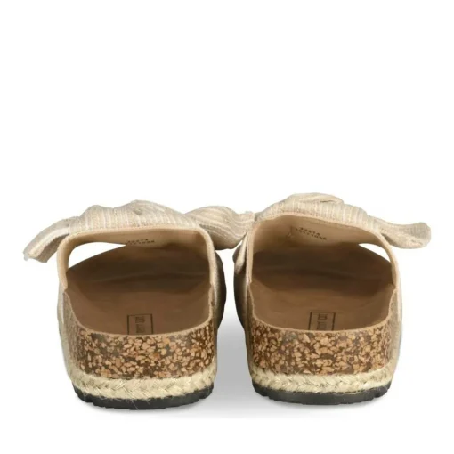 Mules Corde BEIGE Femme Motif Rayures A Enfiler