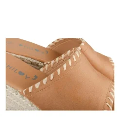 Mules Corde BEIGE Femme Motif Uni A Enfiler