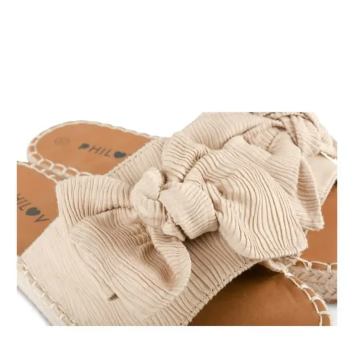 Mules Corde BEIGE Femme Motif Uni A Enfiler