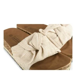 Mules Corde BEIGE Femme Motif Rayures A Enfiler