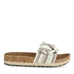 Mules Corde BLANC Femme Motif Uni A Enfiler