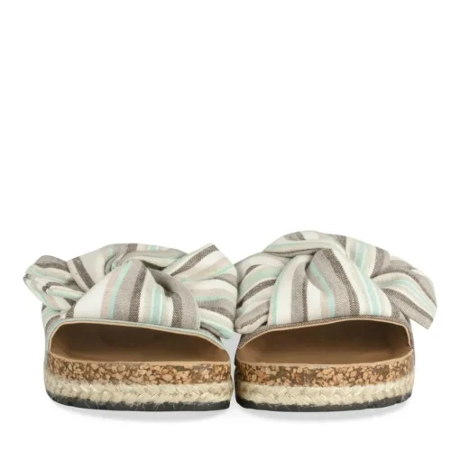 Mules Corde BLANC Femme Motif Uni A Enfiler