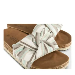 Mules Corde BLANC Femme Motif Uni A Enfiler