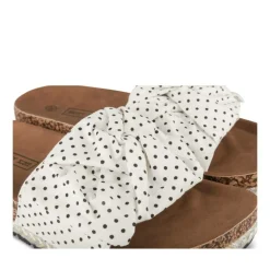 Mules Corde BLANC Femme Motif A Pois A Enfiler