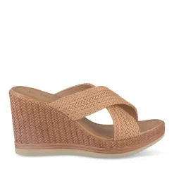 Mules Corde COGNAC Femme Motif Tressé A Enfiler
