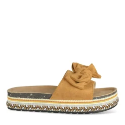 Mules Corde COGNAC Femme Motif Uni A Enfiler