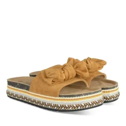 Mules Corde COGNAC Femme Motif Uni A Enfiler