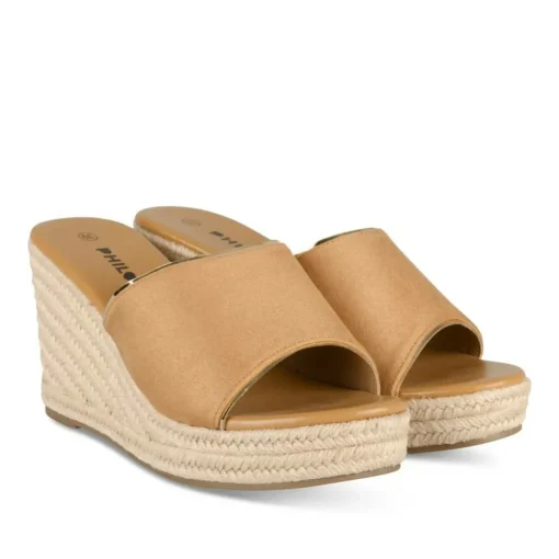 Mules Corde COGNAC Femme Motif Uni A Enfiler