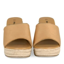 Mules Corde COGNAC Femme Motif Uni A Enfiler