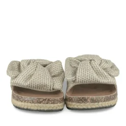 Mules Corde MARRON Femme Motif Uni A Enfiler