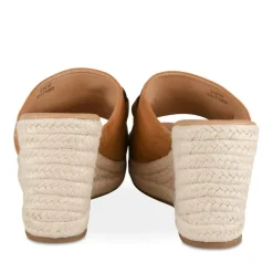 Mules Corde MARRON Femme Motif Chaîne A Enfiler