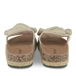 Mules Corde MARRON Femme Motif Uni A Enfiler