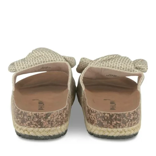 Mules Corde MARRON Femme Motif Uni A Enfiler