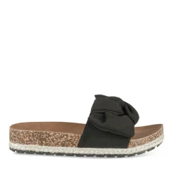 Mules Corde NOIR Femme Motif Uni A Enfiler