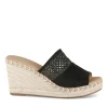 Mules Corde NOIR Femme Motif Uni A Enfiler
