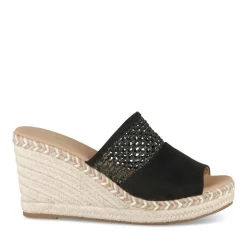Mules Corde NOIR Femme Motif Uni A Enfiler