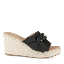 Mules Corde NOIR Femme Motif Chaîne A Enfiler